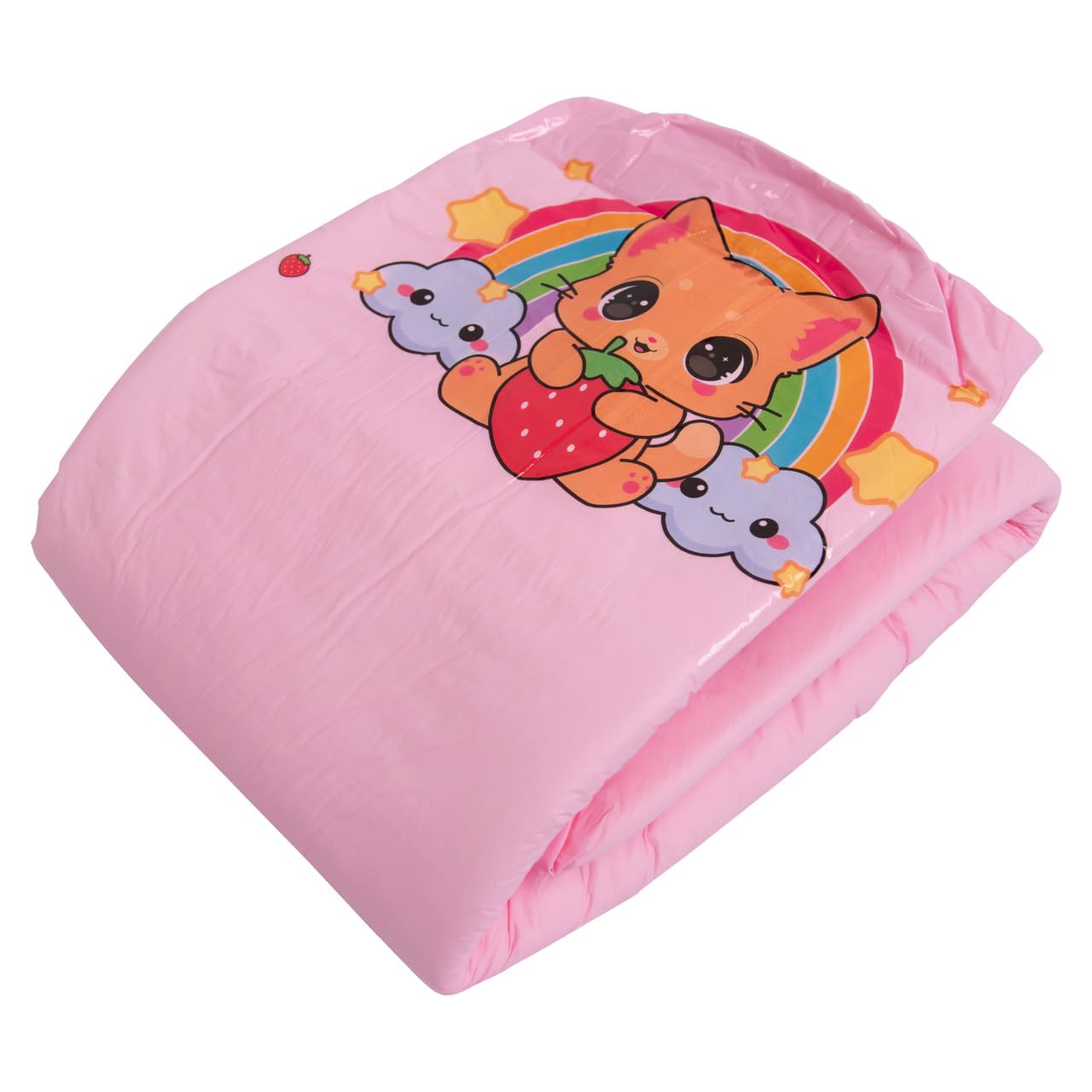 Rearz Omutsu Purrfection rainbow front tape adds playful charm while wearing.