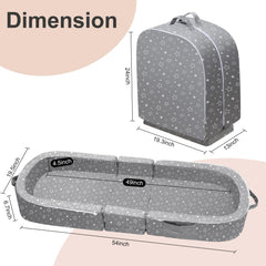 REAWUL foldable bed folded with zipper storage box keeps toys organized