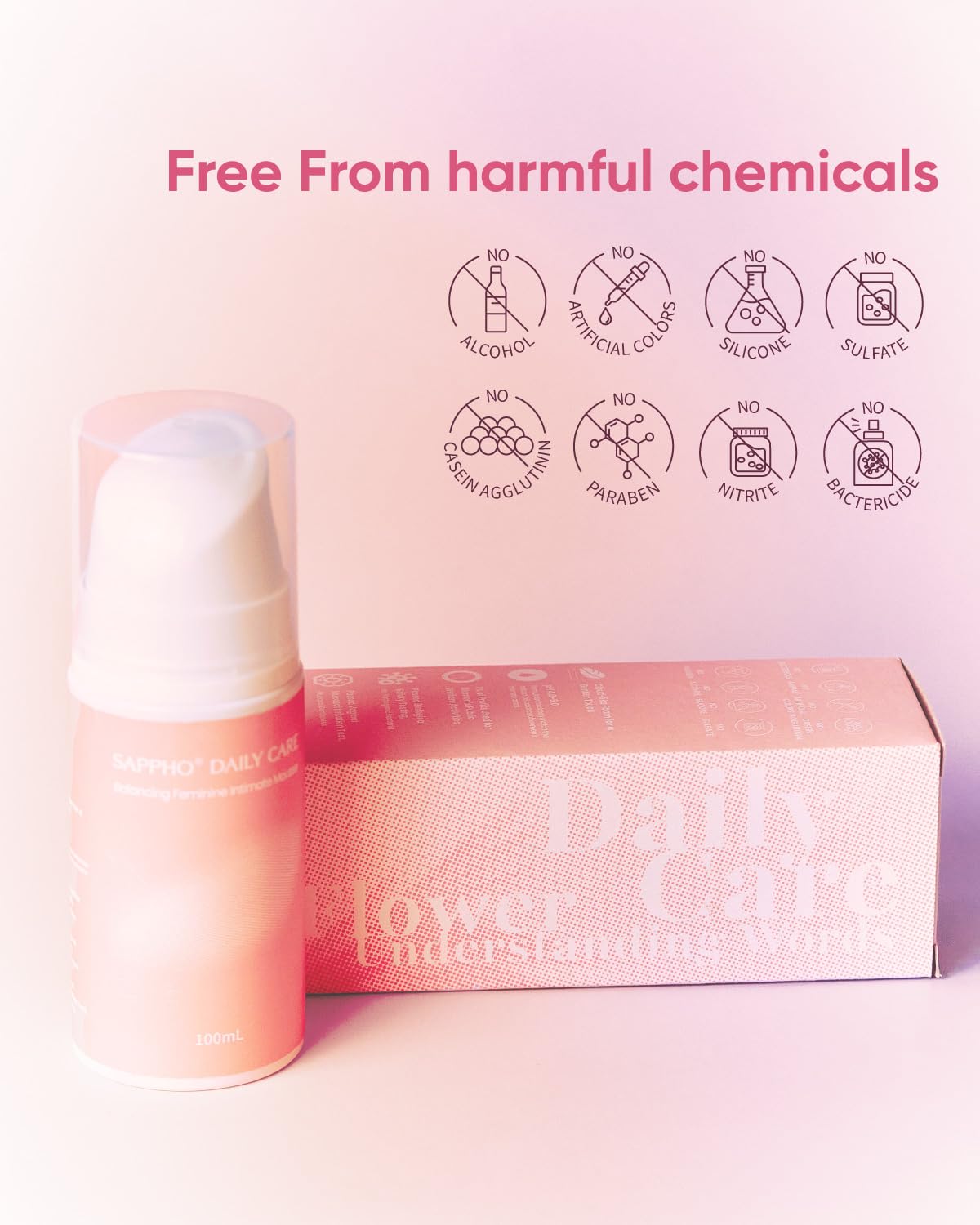 REBODY SAPPHO rose scent enhances daily cleansing routine.