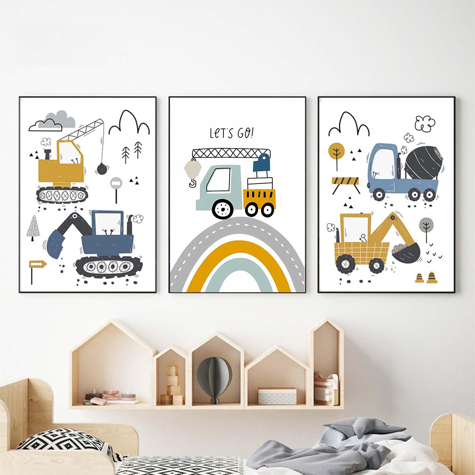 Recrtain vibrant colors canvas art adds liveliness to play areas