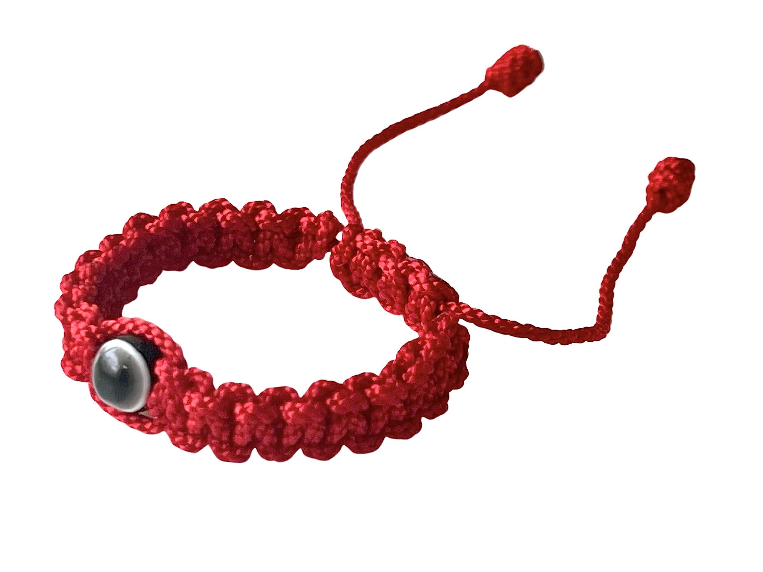 Red Bracelet for Babies on newborn wrist, adjustable size