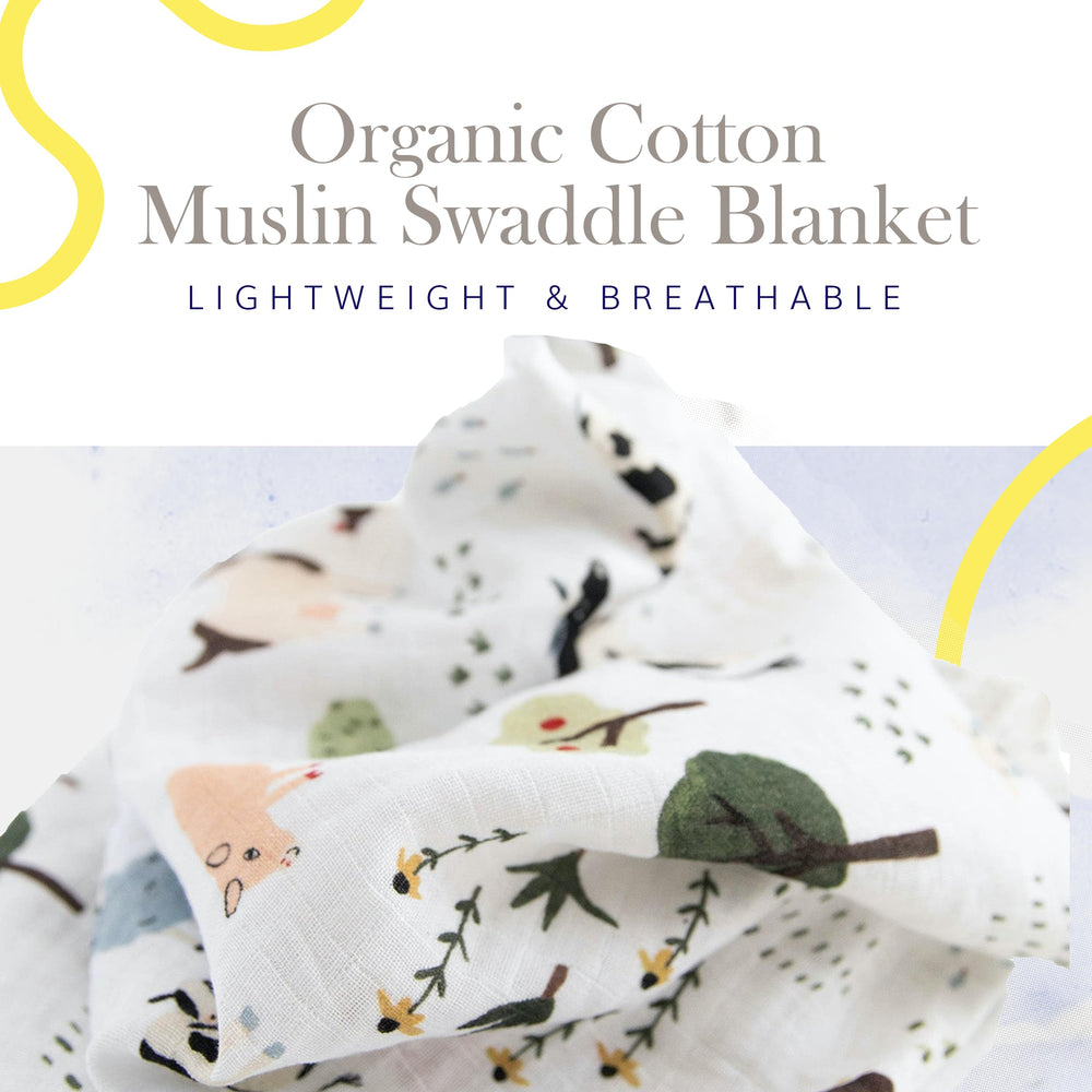 Red Rovr muslin blanket is breathable and lightweight for tummy time.