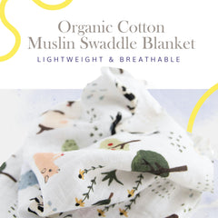 Red Rovr muslin blanket is breathable and lightweight for tummy time.