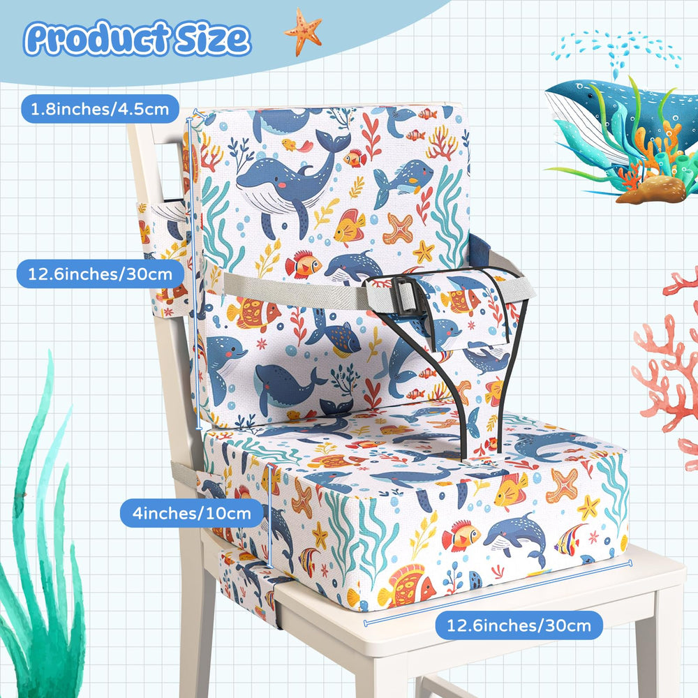 Redcoutt lightweight and portable booster seat for home use or outings.