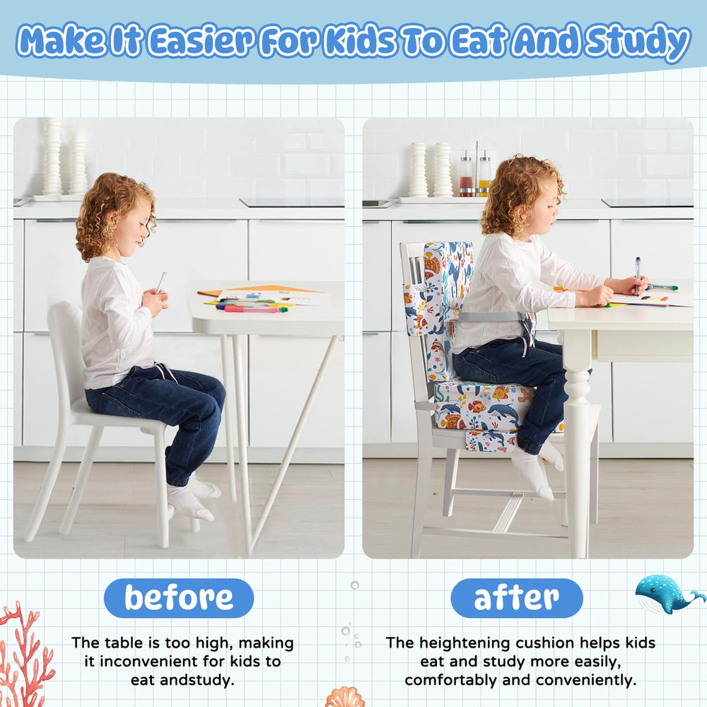 Redcoutt booster seat with removable cushion for adjustable height.