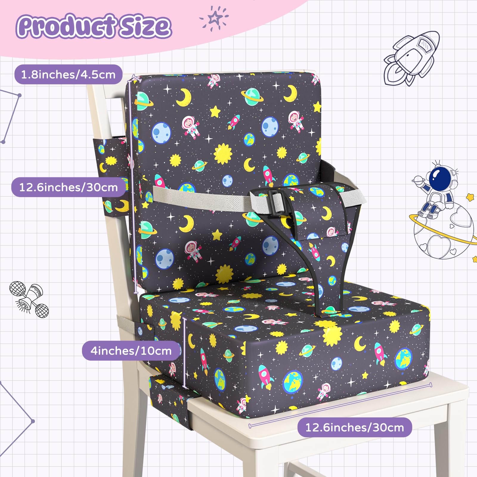 Redcoutt booster seat surface is simple to wipe clean.