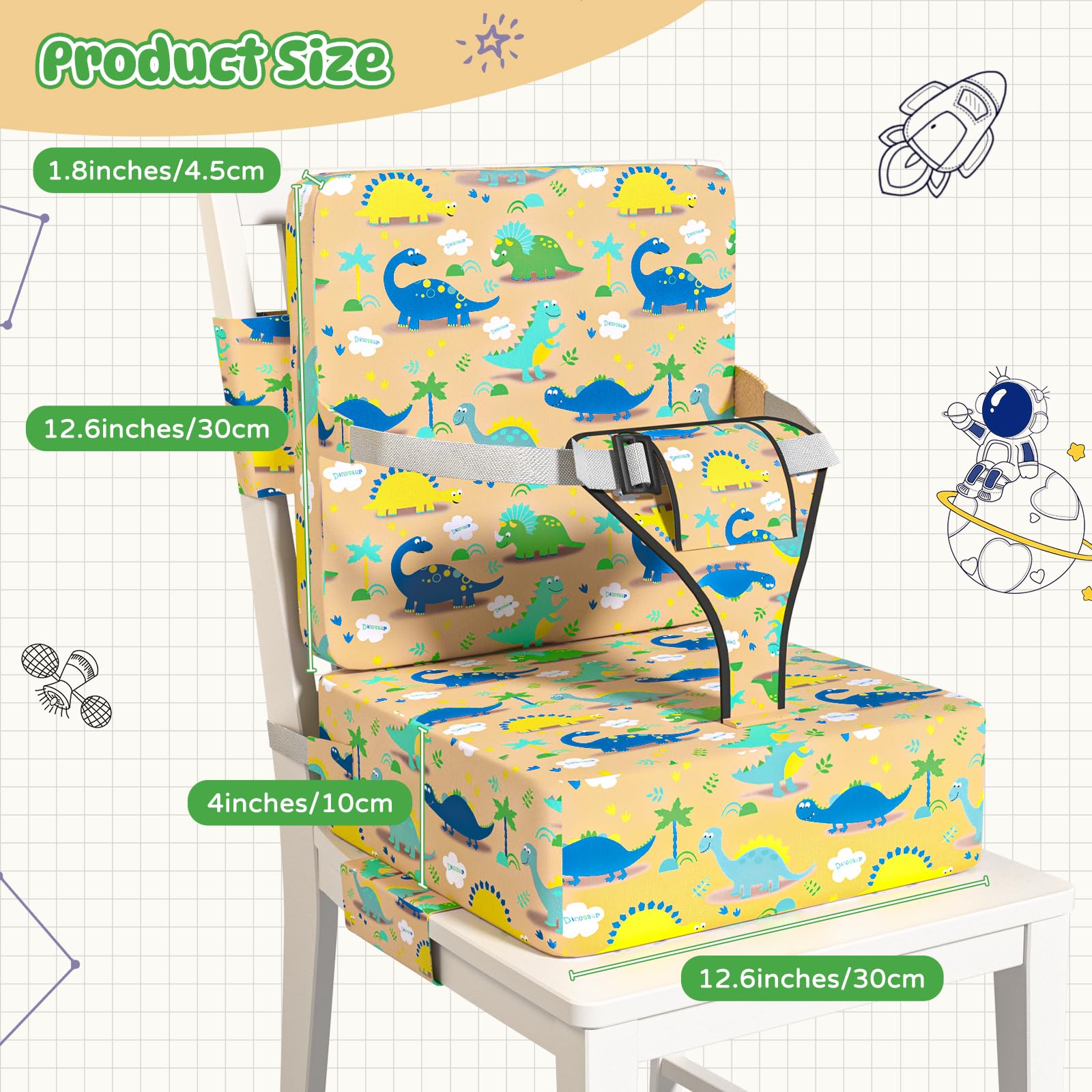 Redcoutt booster seat lightweight design for easy transport at home or on the go