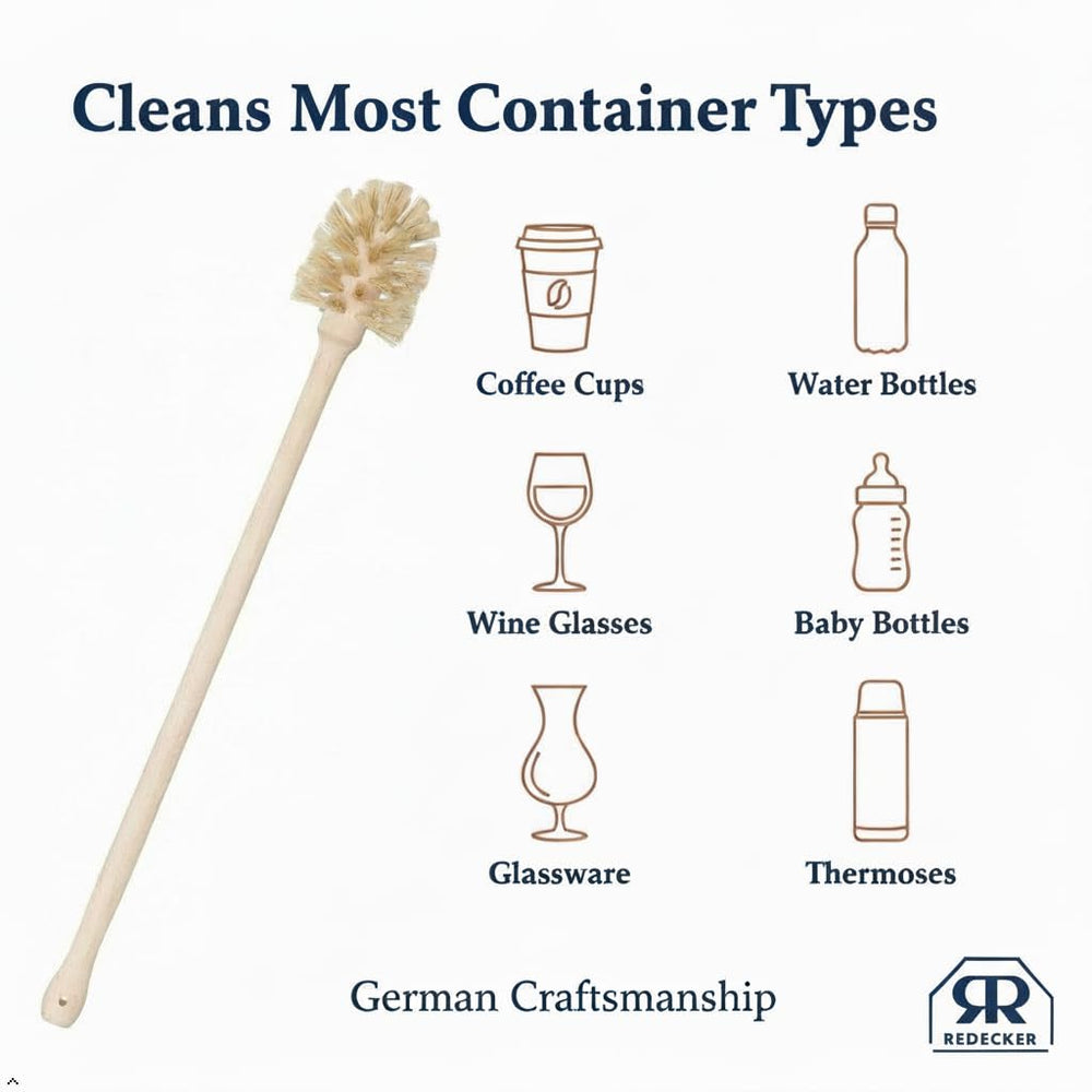 Redecker German craftsmanship supports reliable cleaning performance.