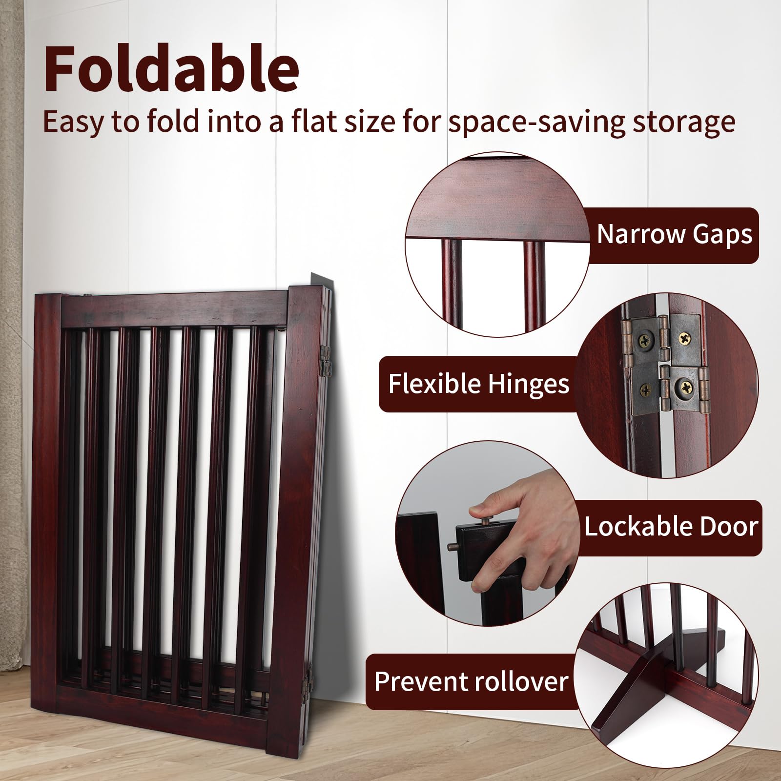 RedFinches accordion panel expands to 109-inch for large openings and flexible layouts.