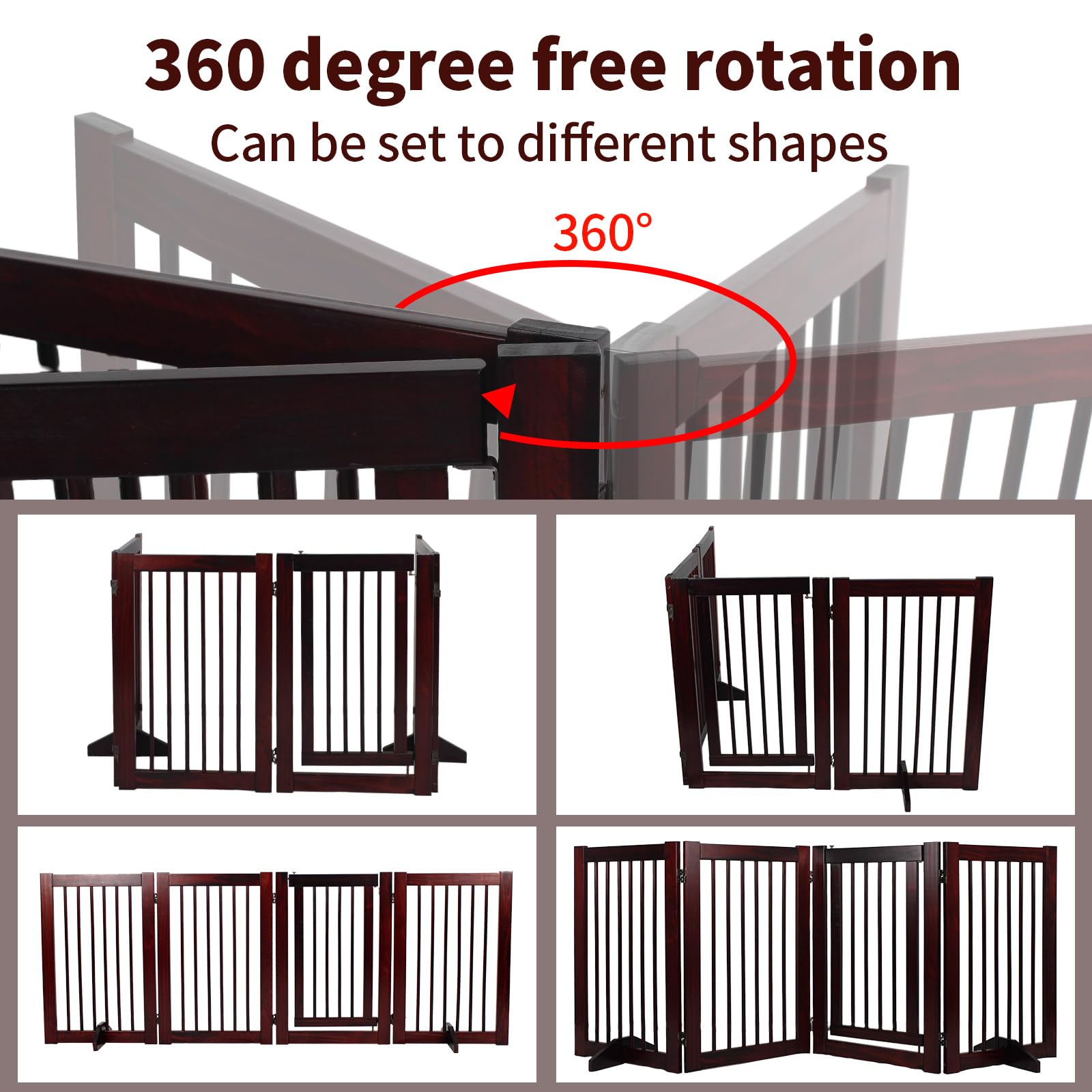 RedFinches gate with non-slip feet provides stable setup when nudged by pets.