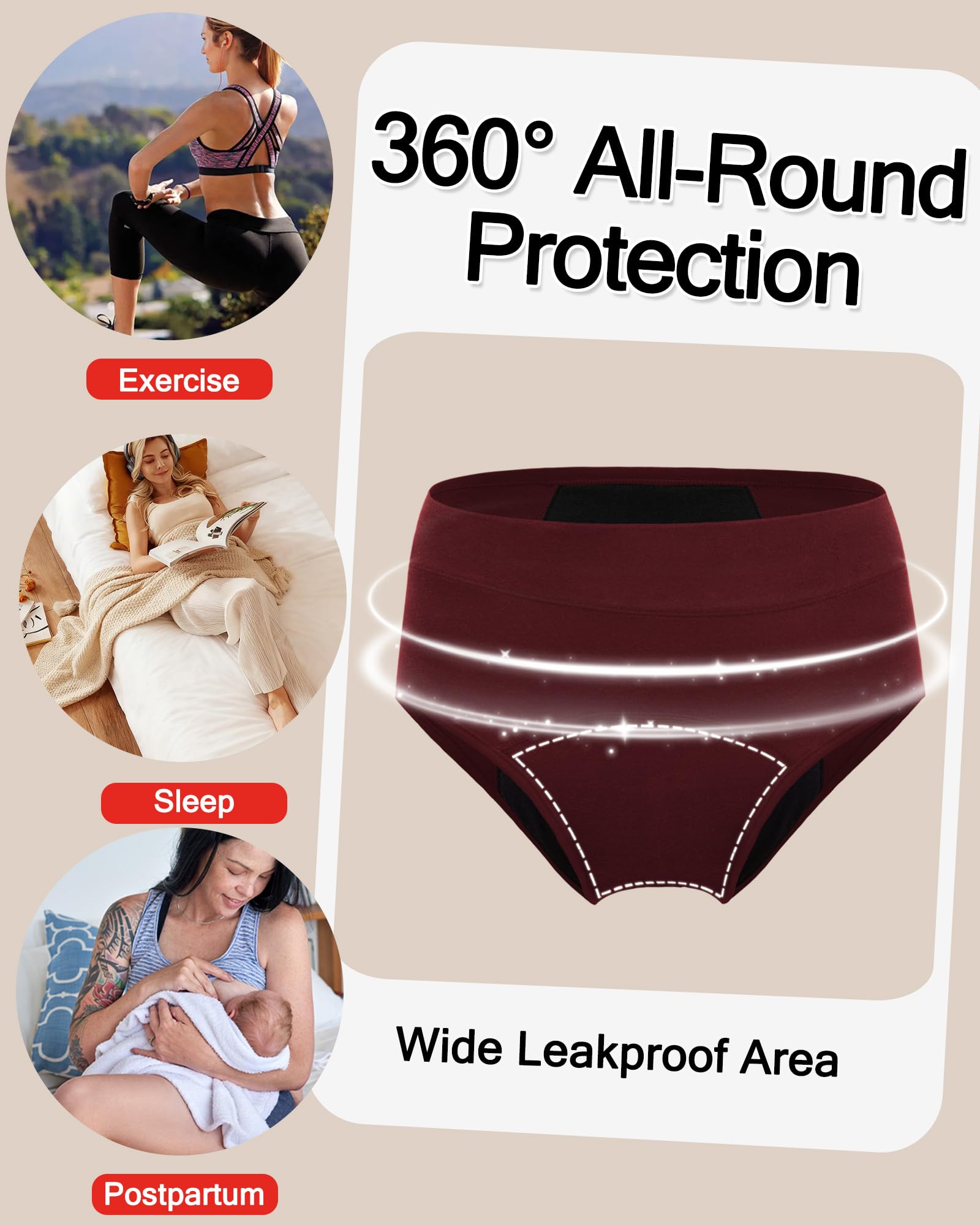 Redoll washable and reusable cotton briefs maintain shape after washing.