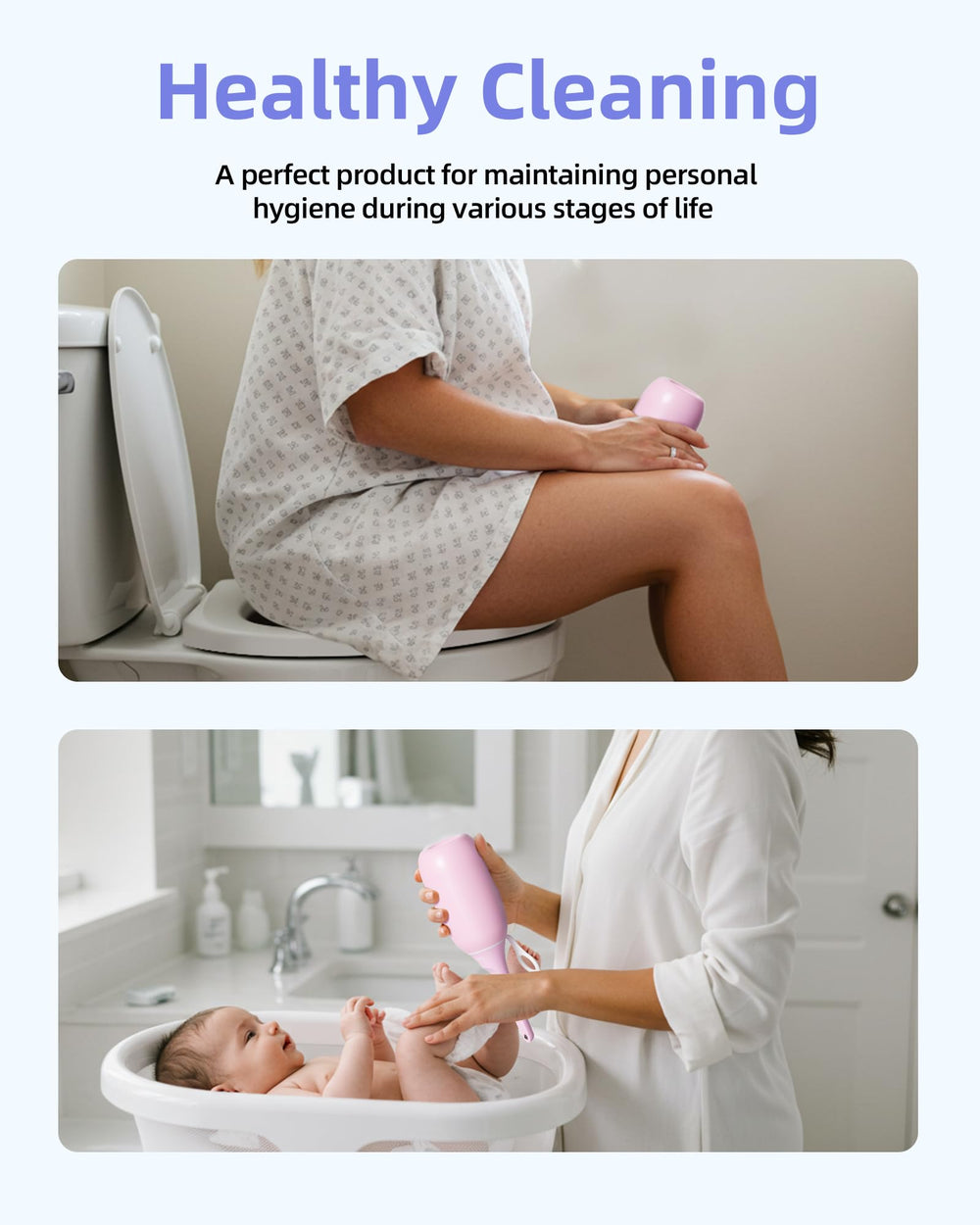 Redsack 400ml peri bottle provides ample water for postpartum cleansing