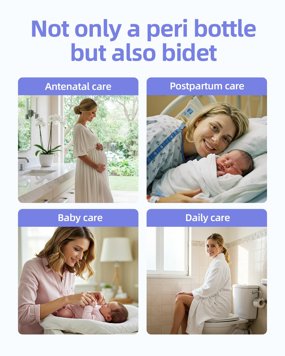 Redsack postpartum care bottle in use, ideal for new moms