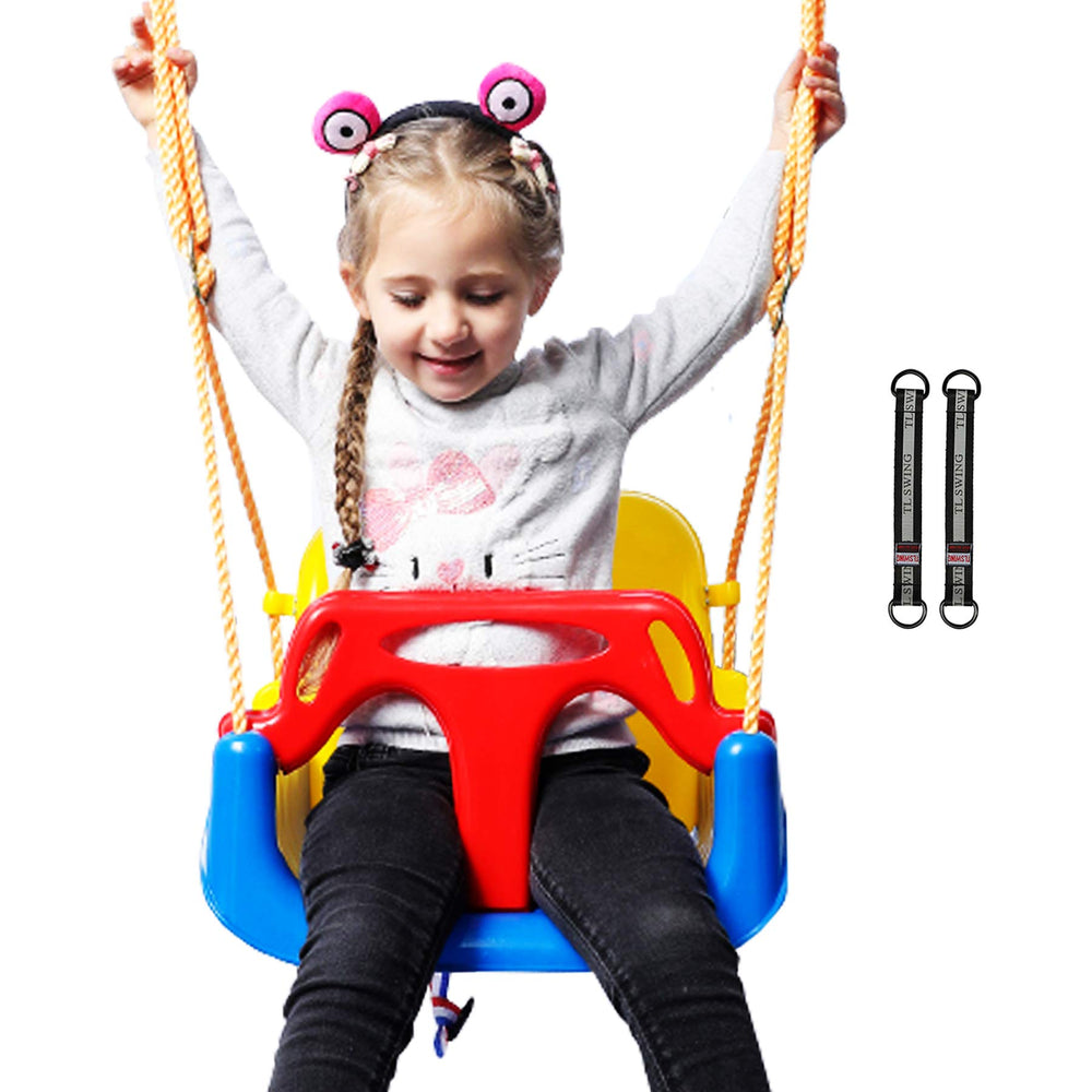 RedSwing 3in1 baby swing seat blue for infants to teens, outdoor play.