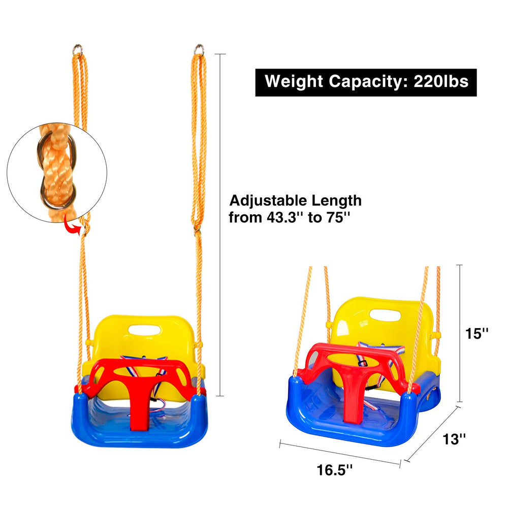 RedSwing includes two tree straps for simple installation on trees or swing sets.