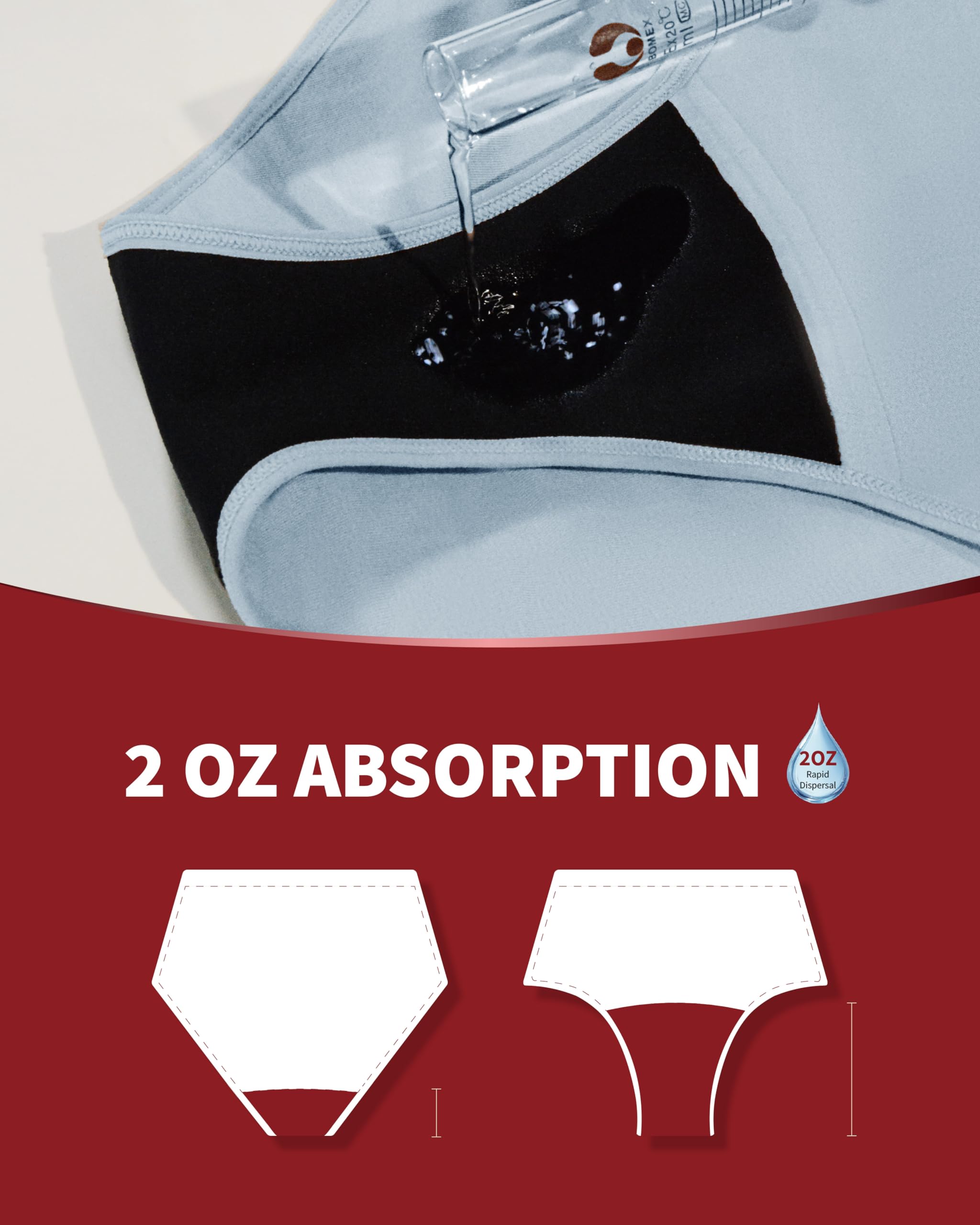 REELINDRY underwear absorbs up to 2 oz for light to moderate leaks