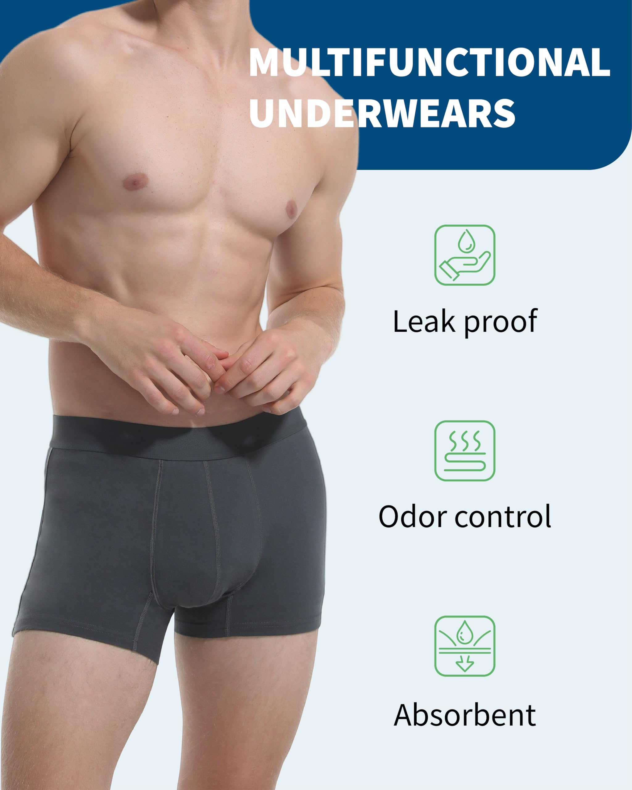 REELINDRY back view dark gray underwear with secure fit