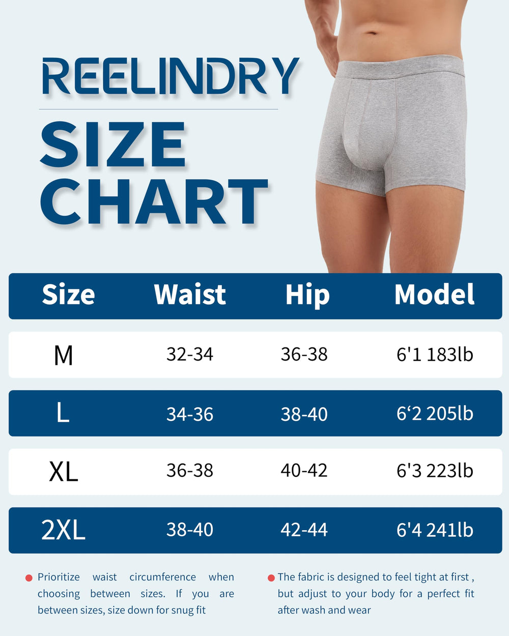 REELINDRY covered waistband detail for secure, comfortable fit