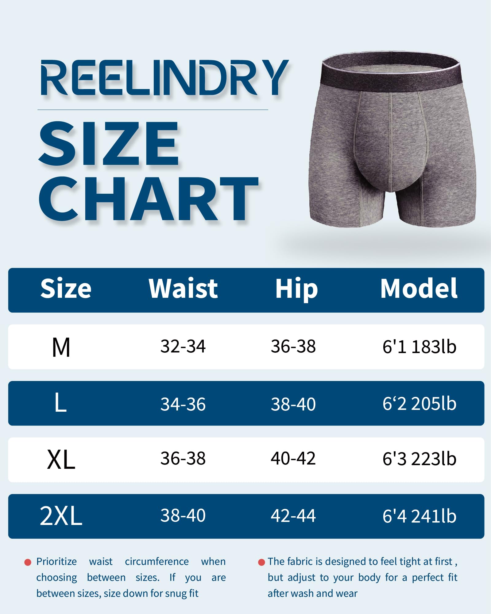 REELINDRY five-layer fabric interior demonstrates moisture lock and all-day comfort.