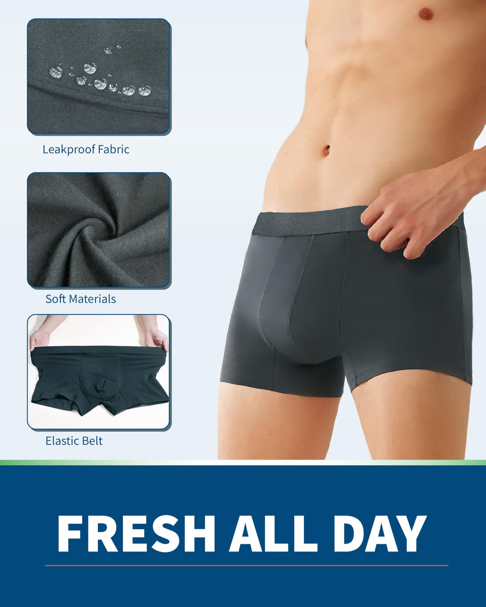 REELINDRY five-layer structure underwear maintains absorbency and odor control after wash.