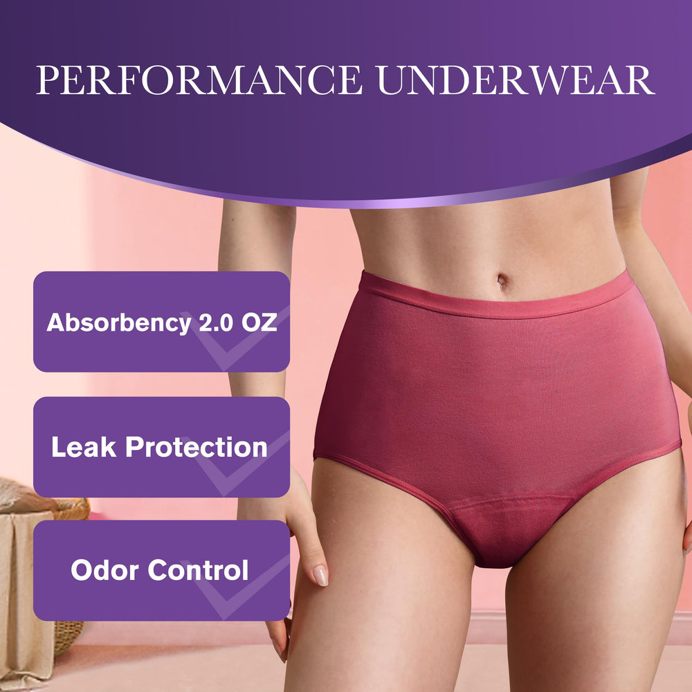 REELINDRY underwear demonstrating leak guard technology during activity