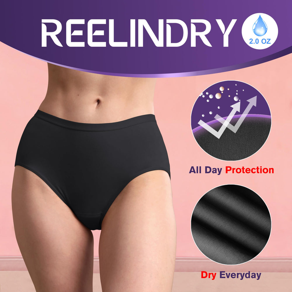 REELINDRY leak-proof underwear side view highlighting comfortable, breathable fabric