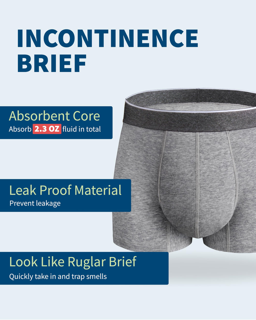 REELINDRY mens incontinence underwear leak-proof gusset to minimize leaks during activity