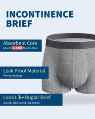 REELINDRY mens incontinence underwear leak-proof gusset to minimize leaks during activity