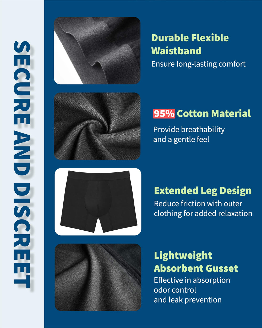 REELINDRY five-layer design blends absorption and comfort for all-day wear.
