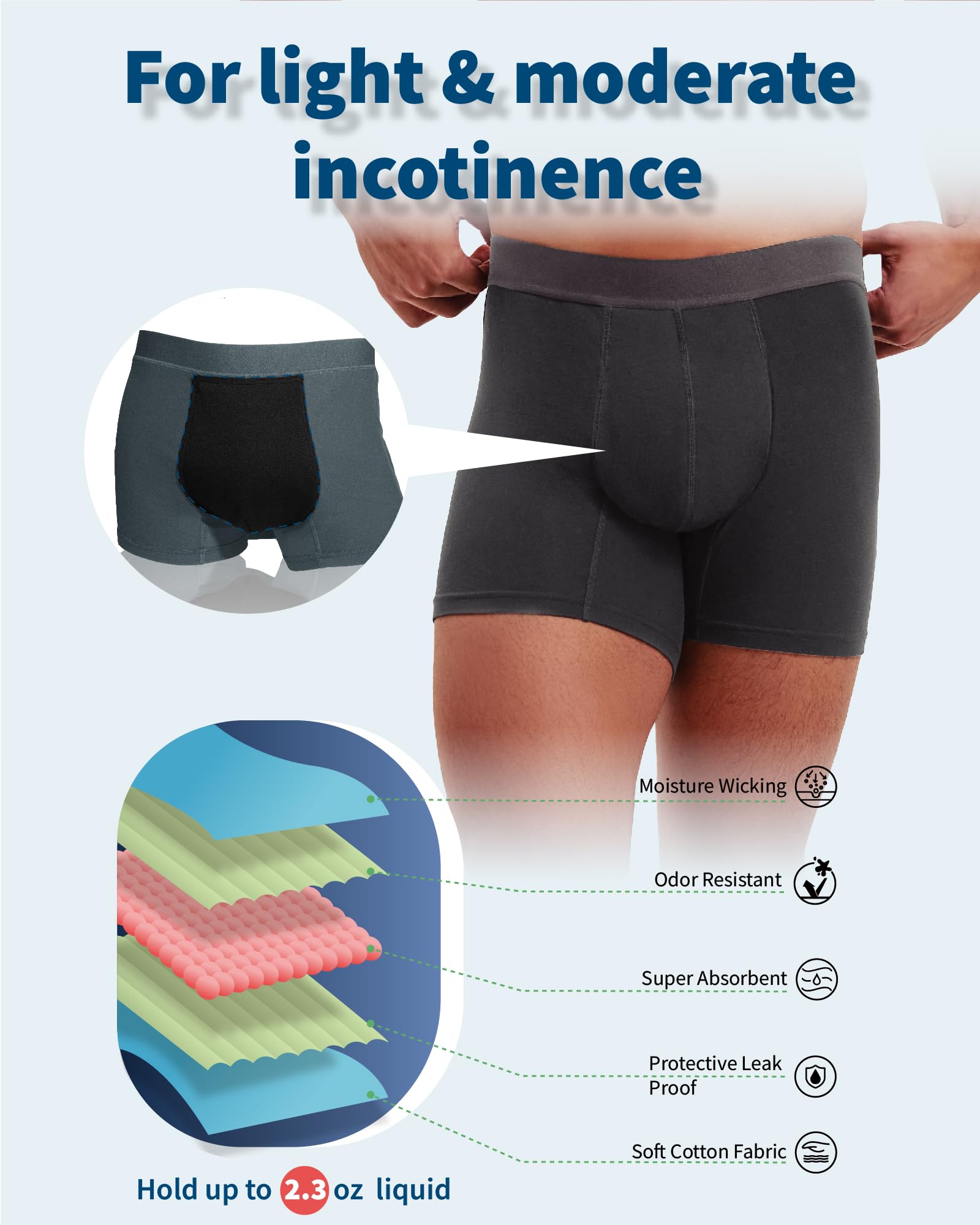 Soft cotton interior provides comfortable daily wear.