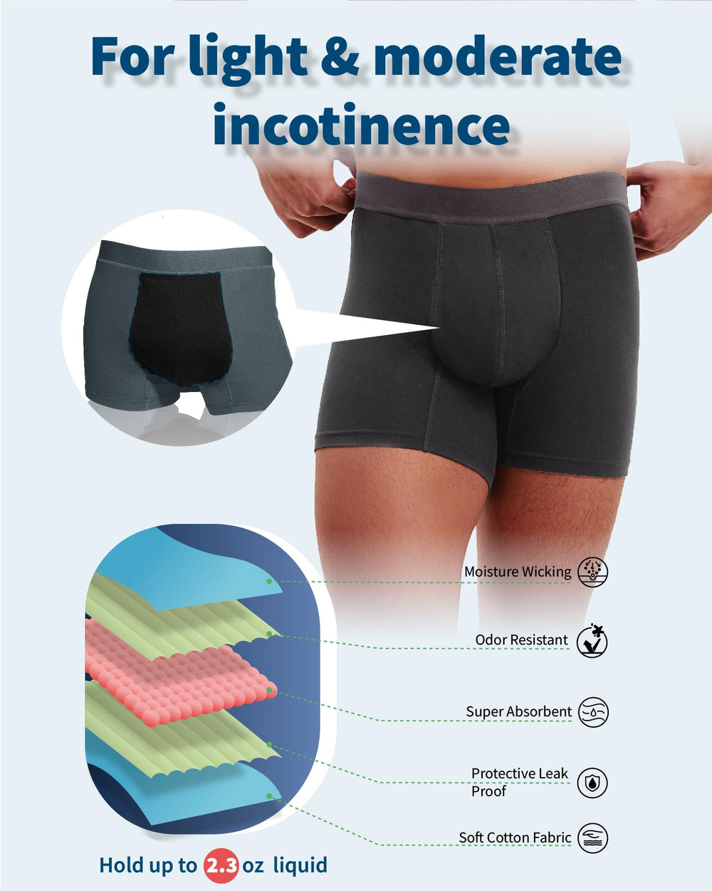 Soft cotton interior provides comfortable daily wear.