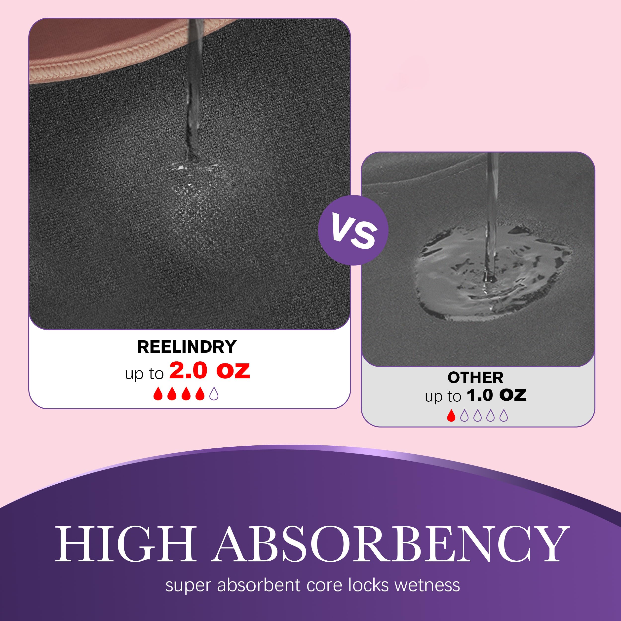 REELINDRY washable fabric preserves absorbency after multiple washes.