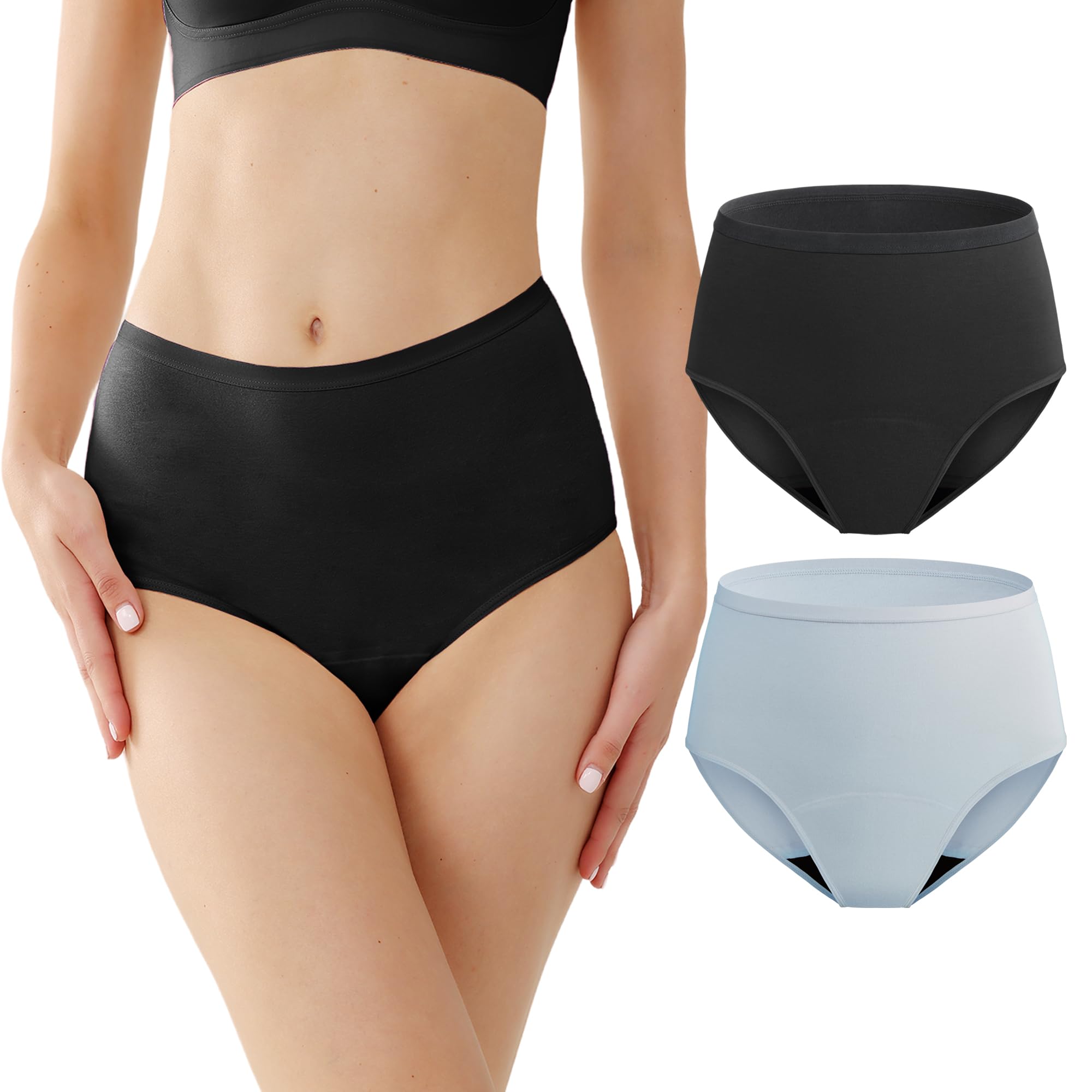 REELINDRY women's underwear six layer gusset for discreet moisture management