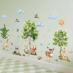 Refamaee forest animals bunny wall decal adds whimsy to kids' rooms