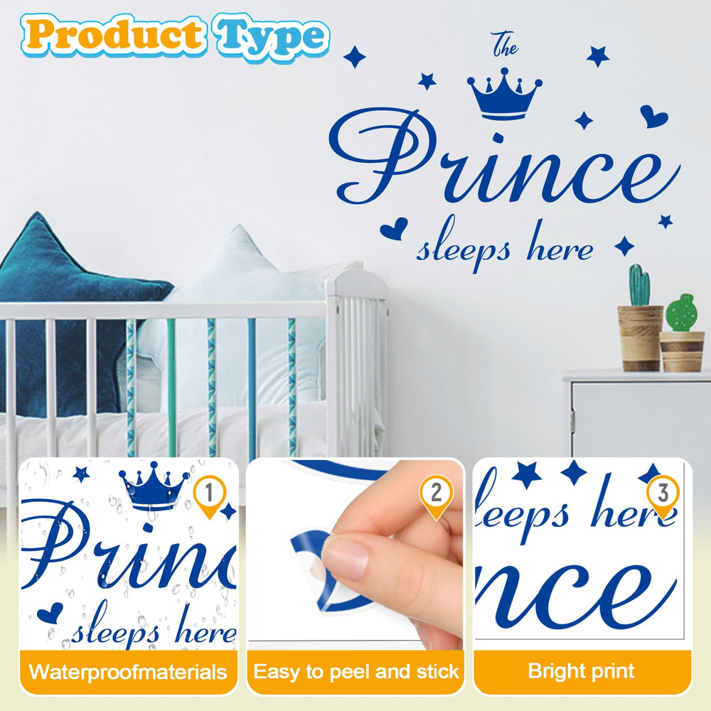 Refamaee Prince Sleeps Here removable decal cleans off without residue during redecorating.