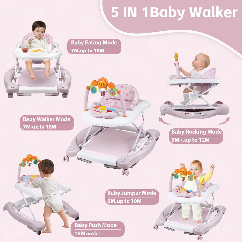 RefoereBabe height-adjustable walker adapts as baby grows for comfortable walking
