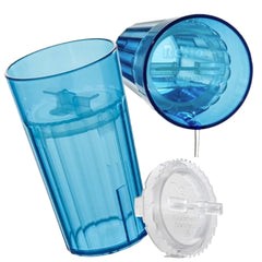Reflo Smart Cup Bundle Blue 2-Pack 360 rim enables steady flow from any side.