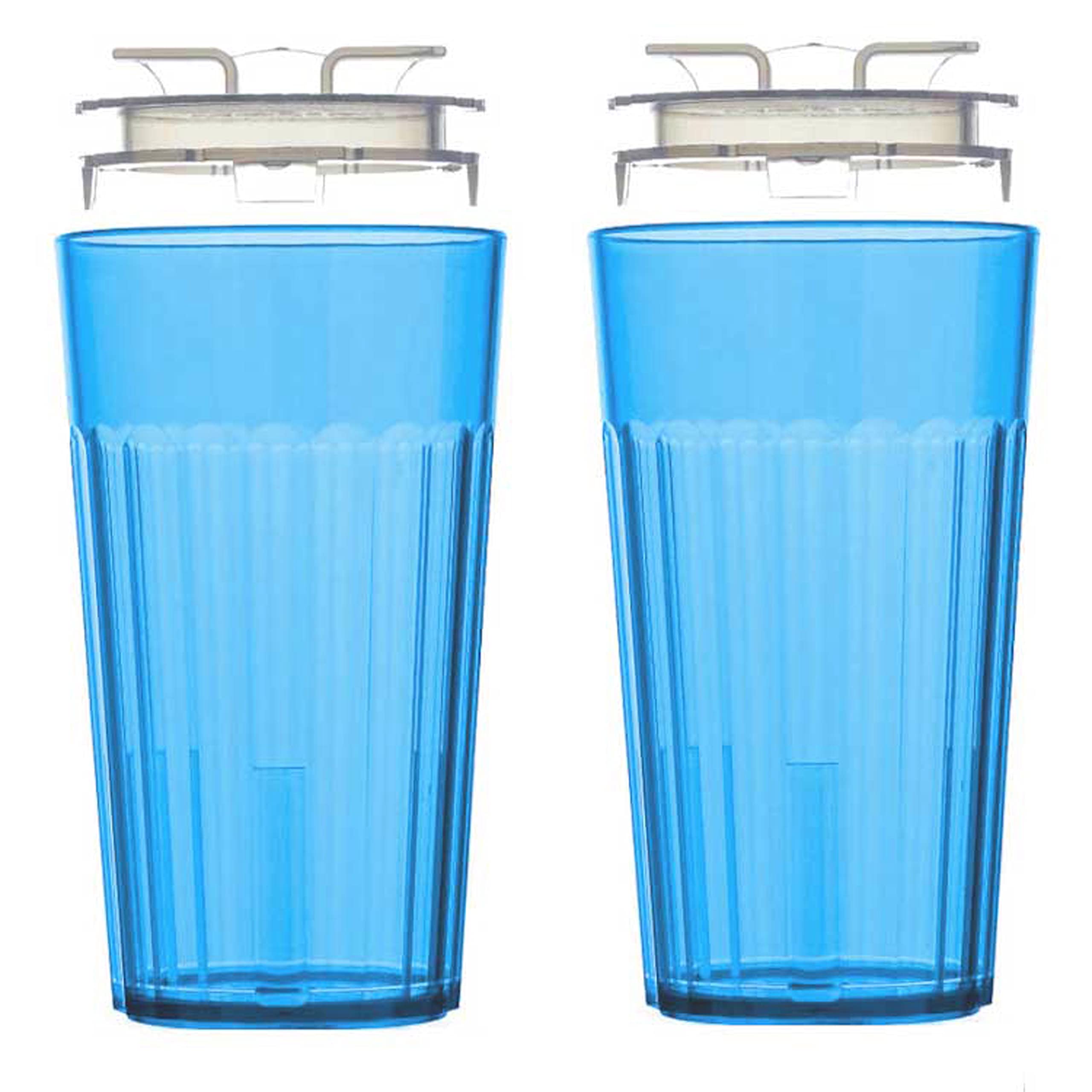 Reflo Smart Cup Bundle Blue 2-Pack packaging highlights durable, kid-friendly design.