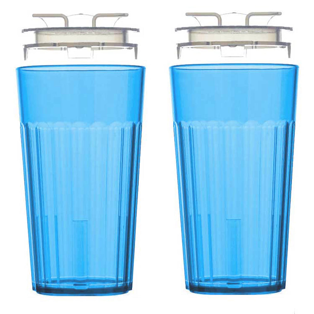 Reflo Smart Cup Bundle Blue 2-Pack packaging highlights durable, kid-friendly design.