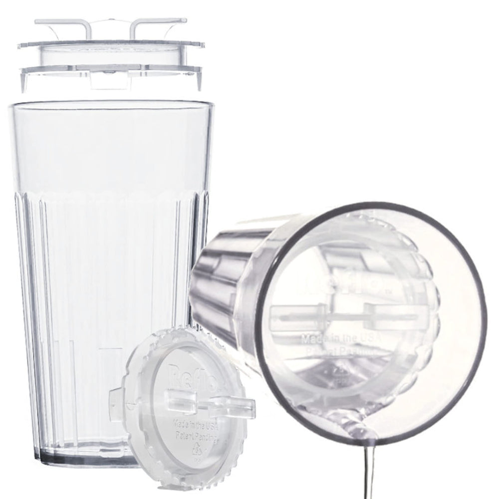 Reflo Smart Cup Bundle side view, open-rim design supports easy sipping practice