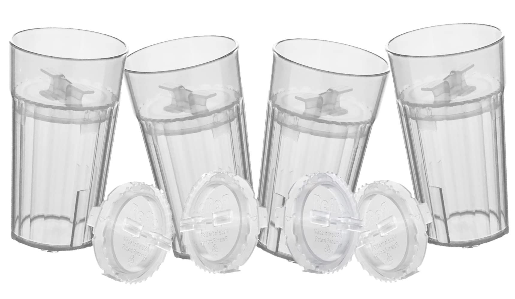 Reflo Smart Cup Bundle front view with clear 4-pack promoting toddler independence
