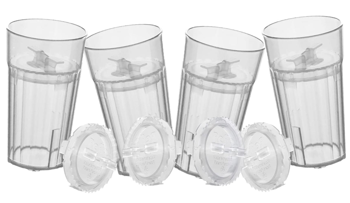 Reflo Smart Cup Bundle front view with clear 4-pack promoting toddler independence