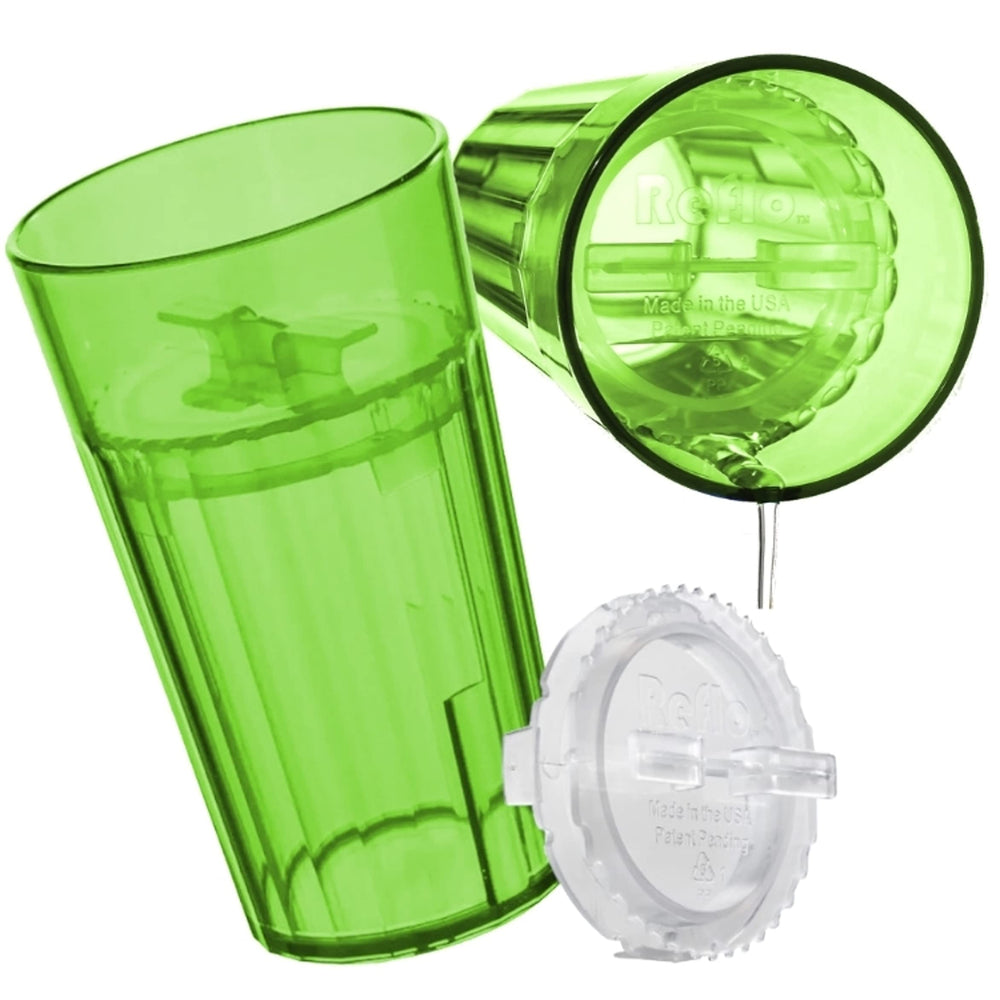 Reflo Smart Cup Bundle green side view shows ergonomic handling