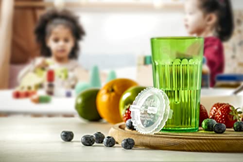 Reflo Smart Cup Green unbreakable Zylar material stands up to everyday use.