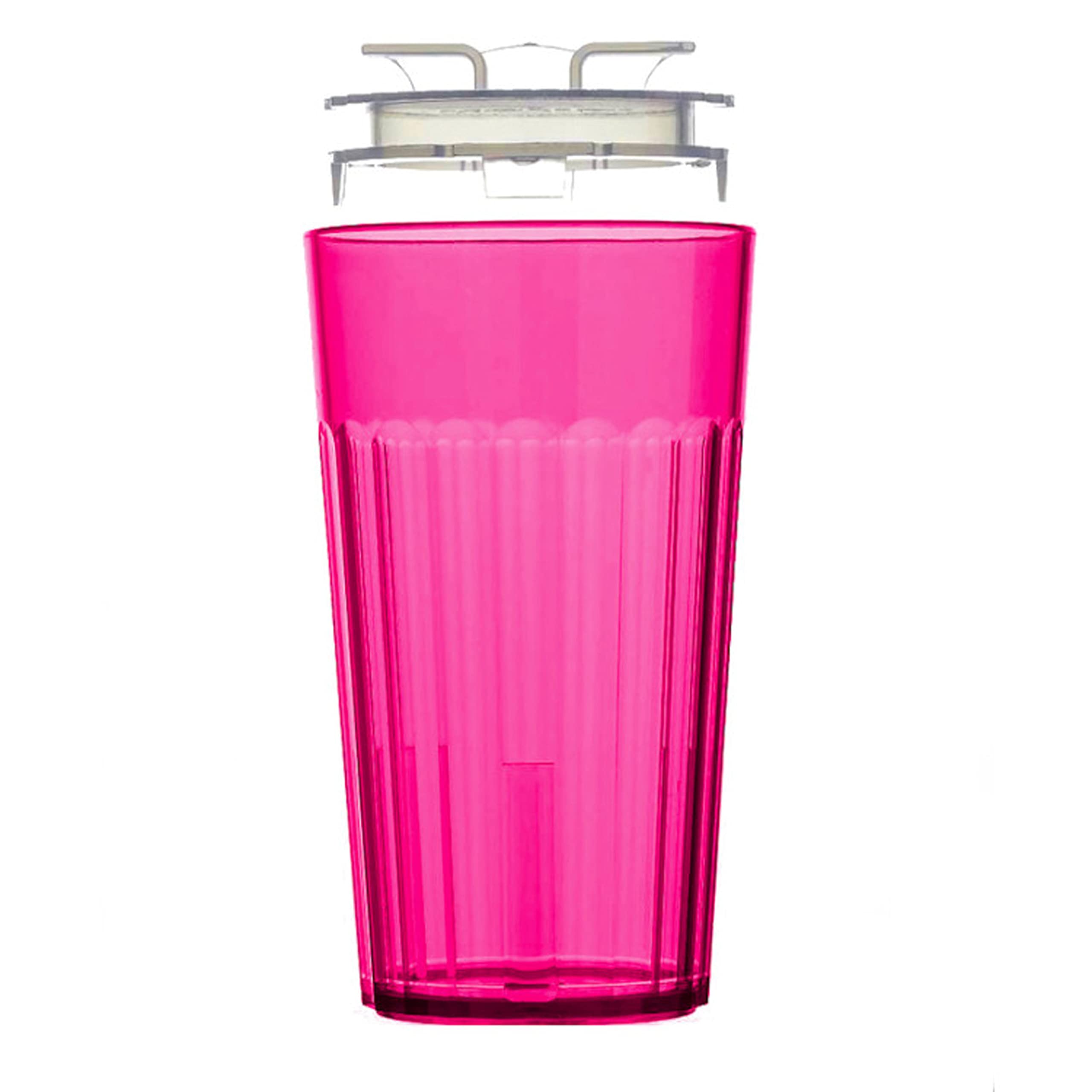 Reflo Smart Cup red with open-top design supports gradual transition and independent sipping.
