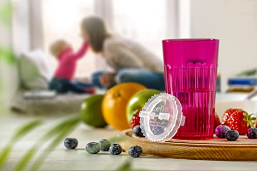 Reflo Smart Cup red sippy-cup alternative encourages independence at meals.