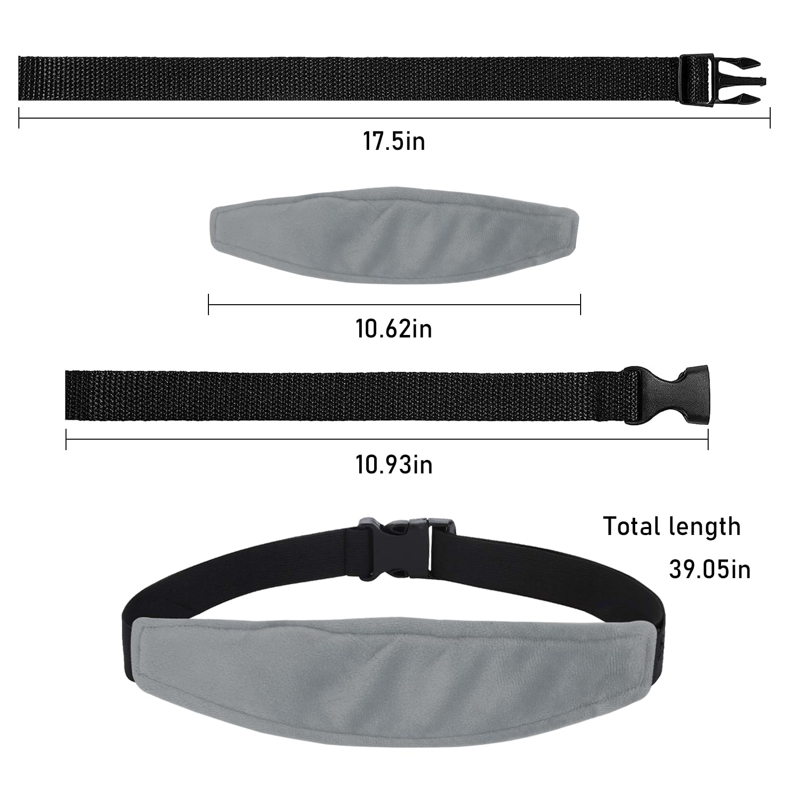 REFLYAWAY headband-strap adjustable-closure shows customizable fit for growing infants in car seats
