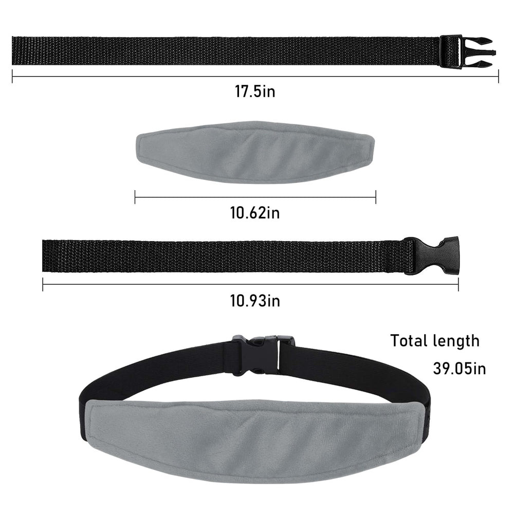 REFLYAWAY headband-strap adjustable-closure shows customizable fit for growing infants in car seats