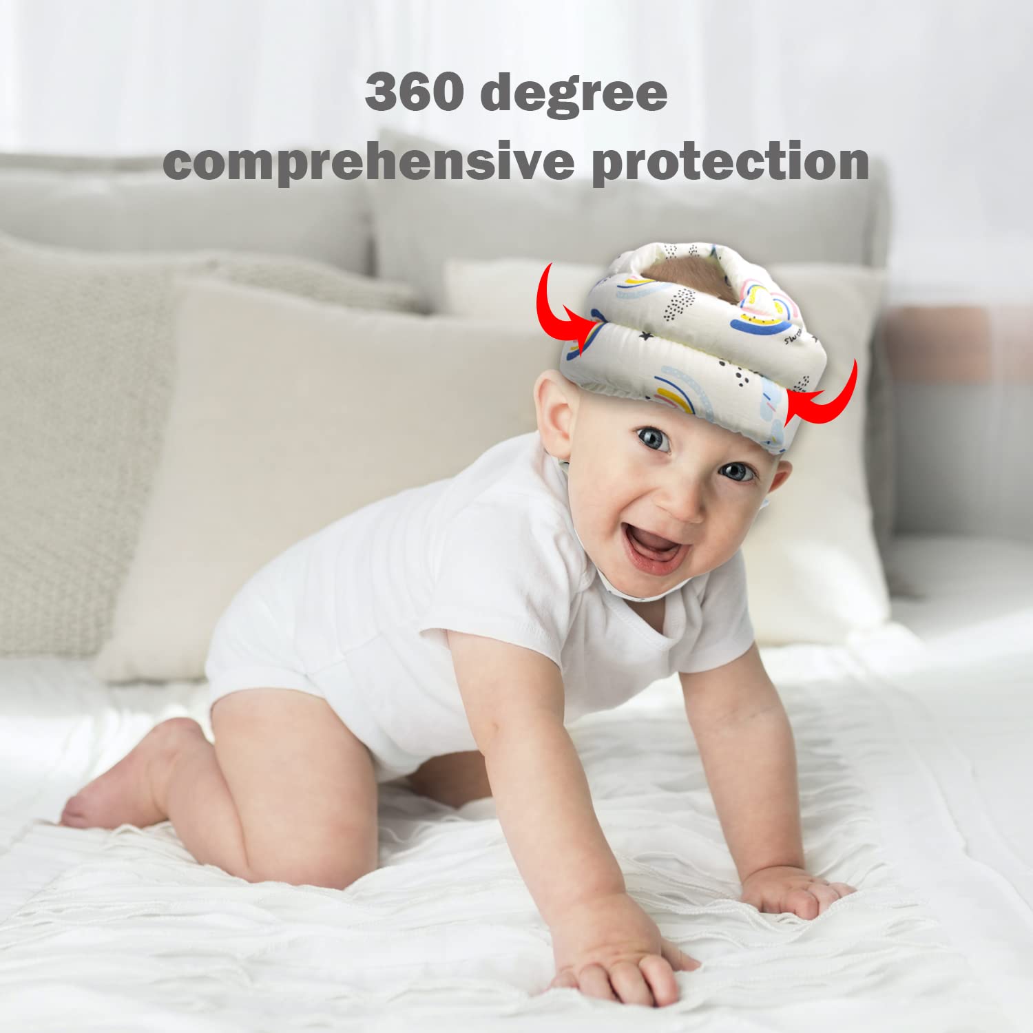 REFLYAWAY Lightweight head protector cushions first steps during play.