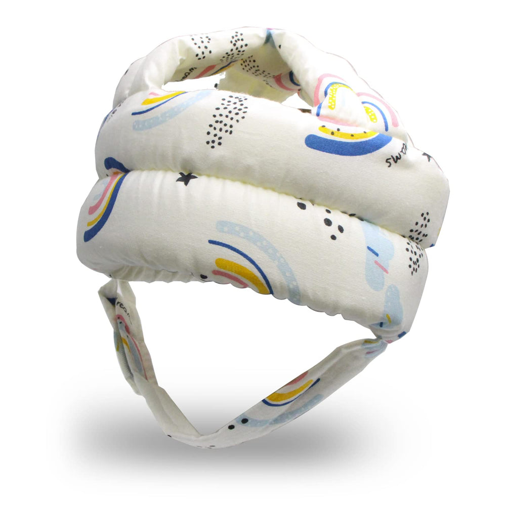 REFLYAWAY Rainbow head protector for crawling provides 360° protection.